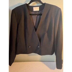 Vintage Pendleton Black 100% Virgin Wool Blazer 14